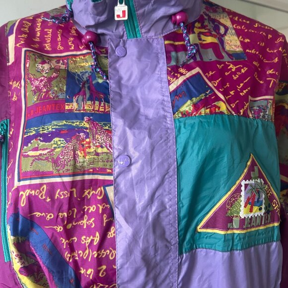 Vintage Jeantex Windbreaker/Light Rain Coat With Hood - Picture 6 of 6
